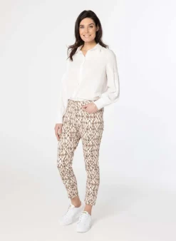 Beige Broek Met Print