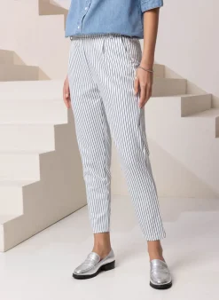 /Blauw Gestreepte Jogger