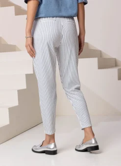 /Blauw Gestreepte Jogger