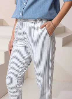 /Blauw Gestreepte Jogger