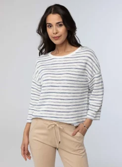 Blauwe Trui Gestreept