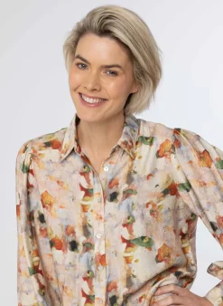 E Blouse Met Bloemenprint