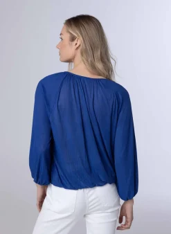E Blouse Met Pofmouwen