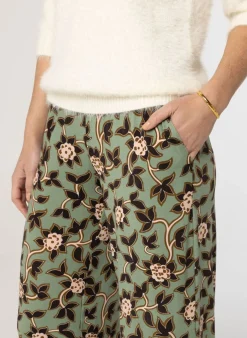 E Broek Met Botanische Print