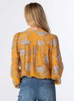 Gele Blouse Met Pofmouwen