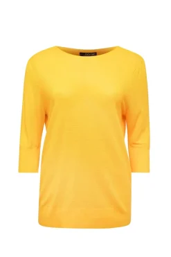 Gele Fijngebreide Trui