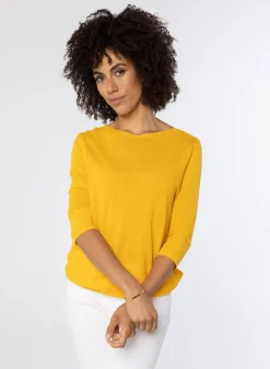 Gele Fijngebreide Trui