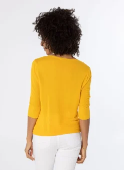 Gele Fijngebreide Trui