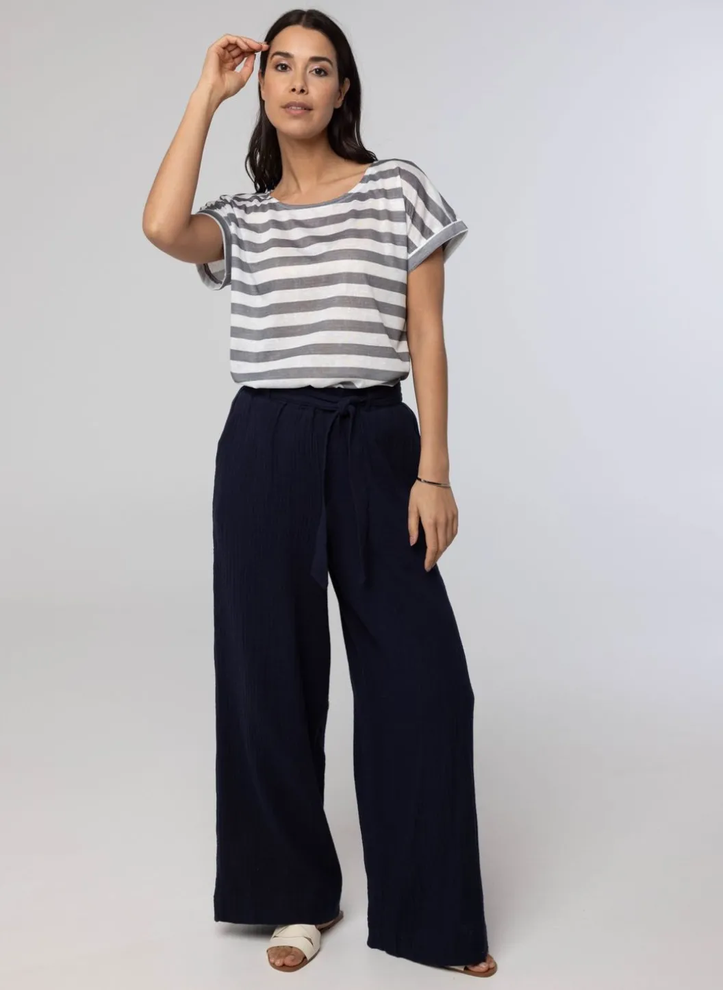 Gestreept Shirt Grijs