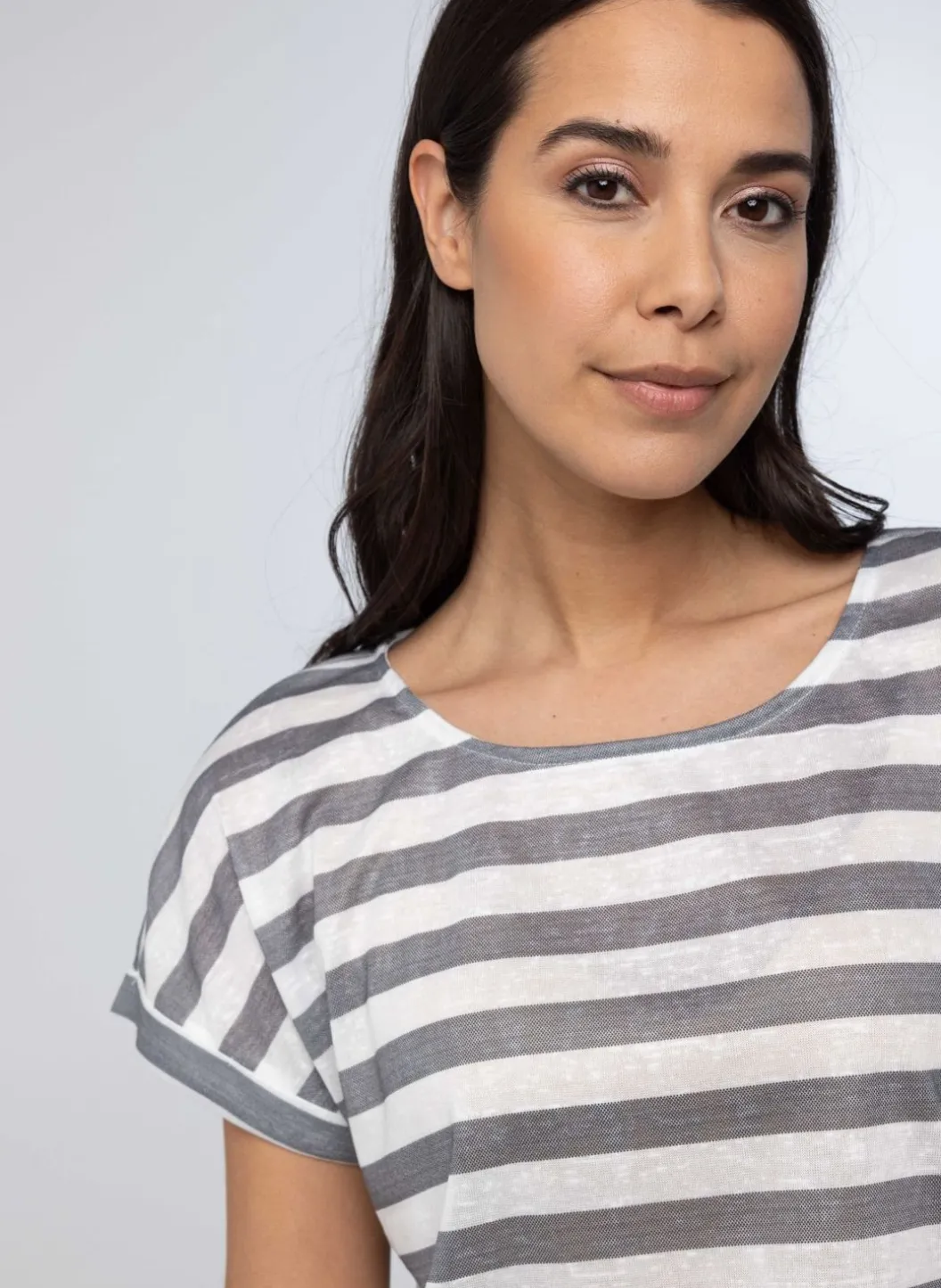 Gestreept Shirt Grijs