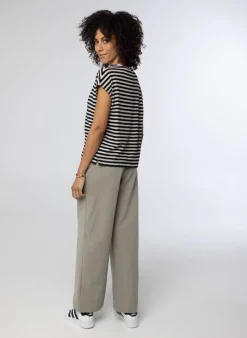 Gestreept Shirt Zwart/Ecru