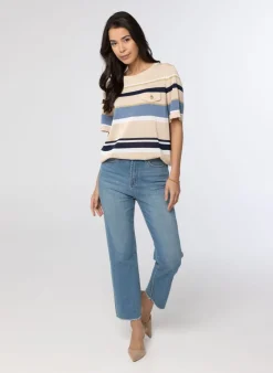 Gestreepte Trui Met Borstzak