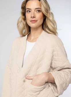 Gewatteerde Kimonojas Zandkleur