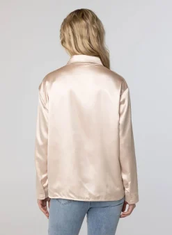 Glanzende Ecru Blouse