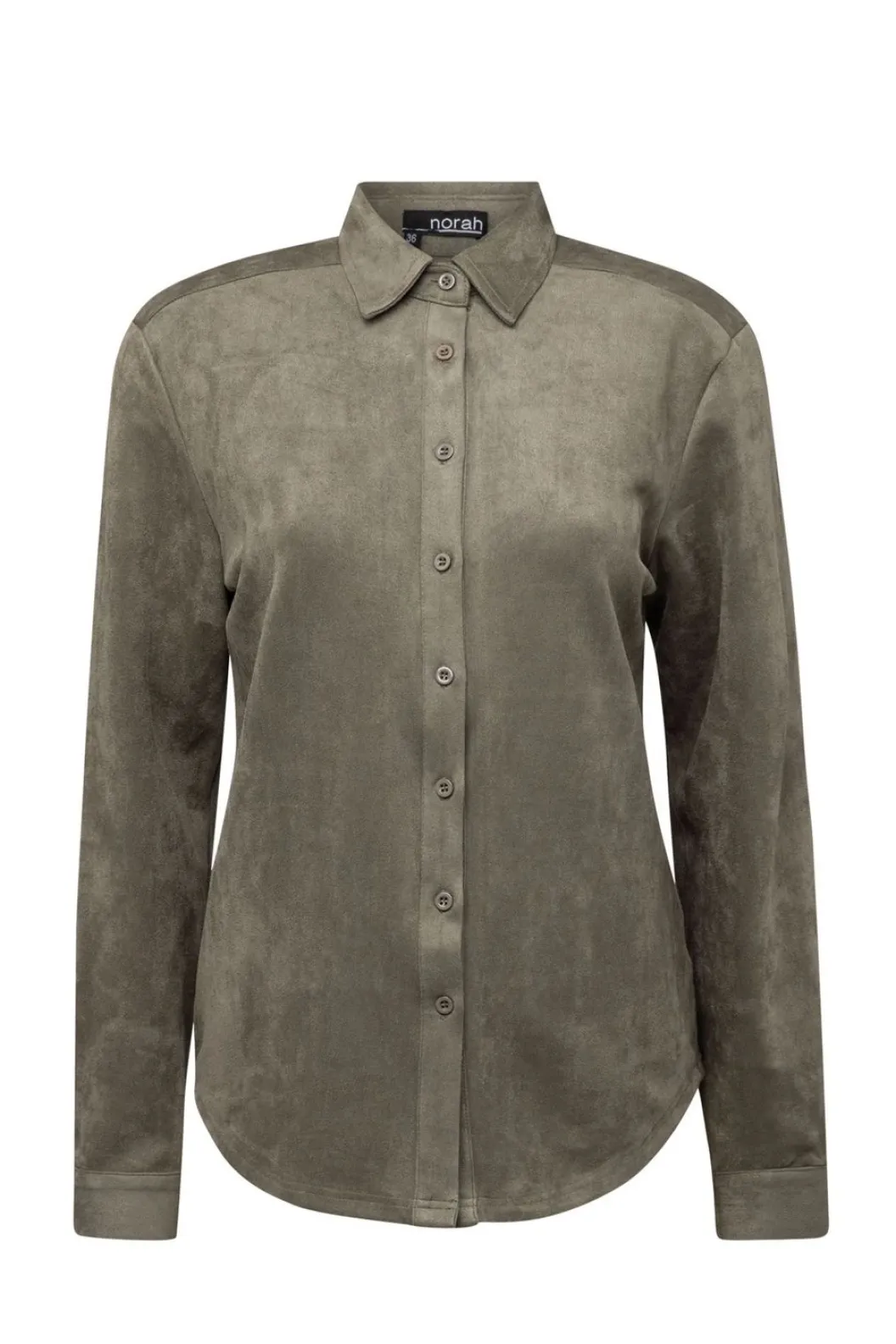 Grijze Blouse Van Suedine