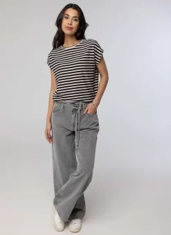 Grijze Jeans Met Strik