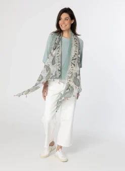 Groene Sjaal Met Tassels