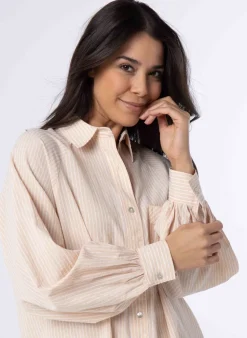 Lange Blouse Met Pofmouwen