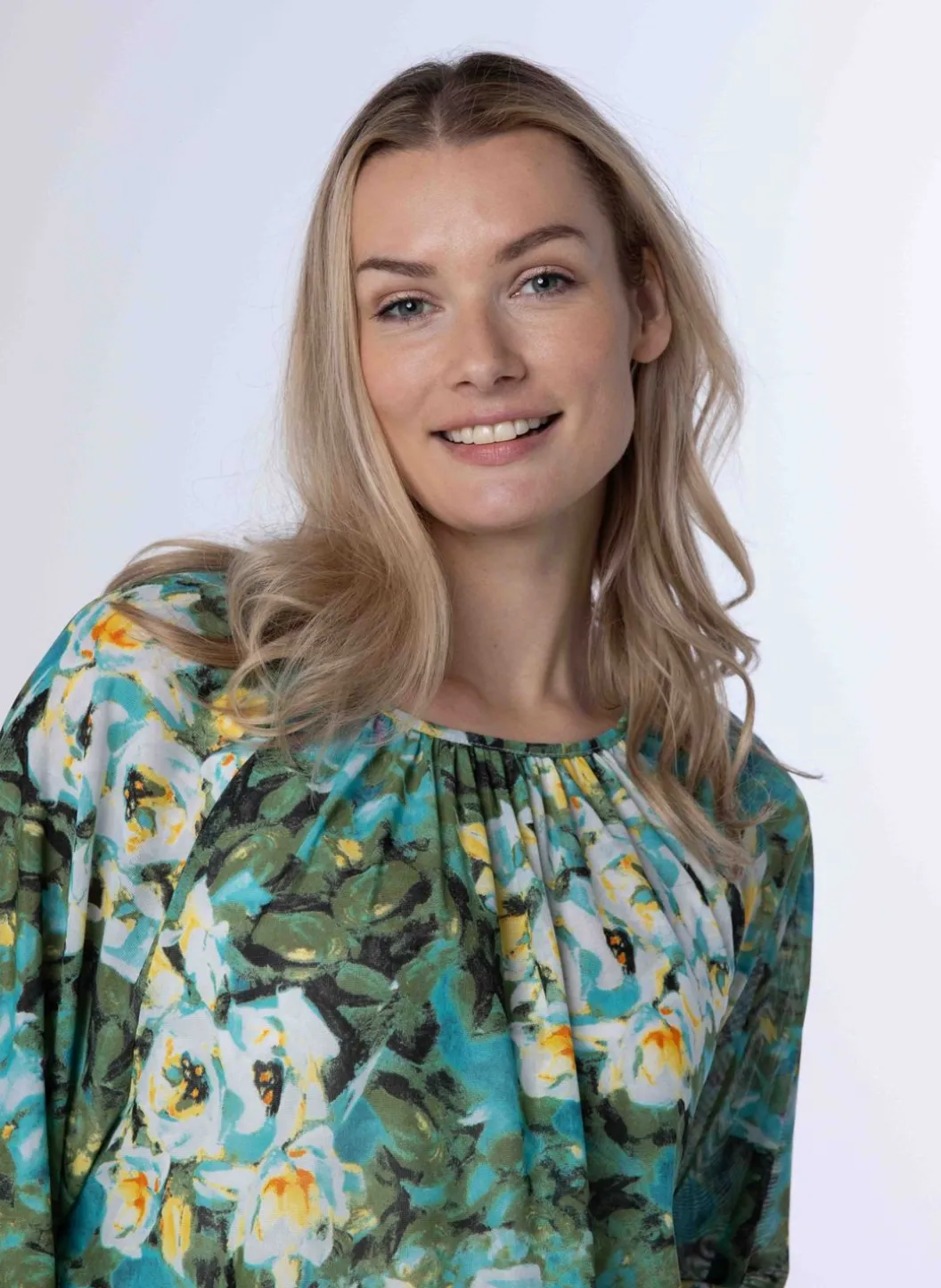 Meerkleurig Shirt Met Pofmouwen