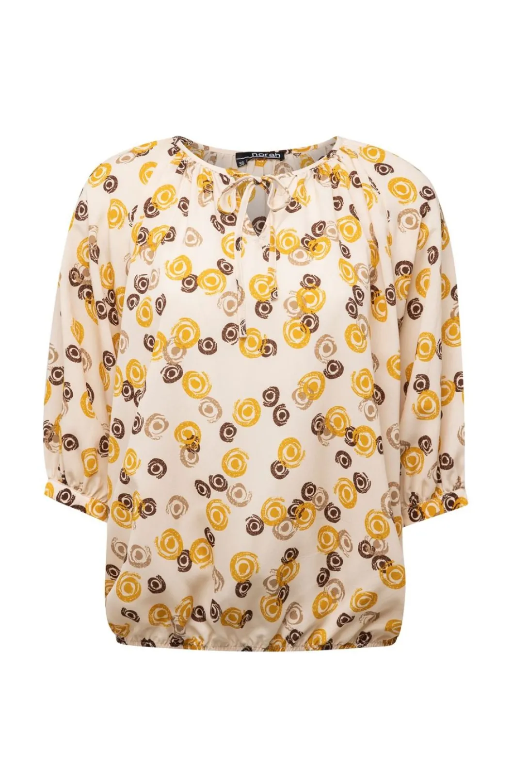 Meerkleurige Blouse Met Pofmouwen