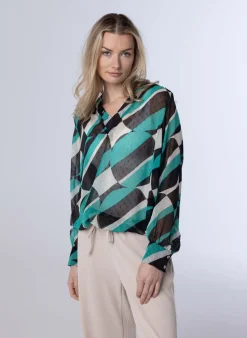 Meerkleurige Transparante Blouse