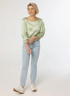 Mint E Glanzende Blouse