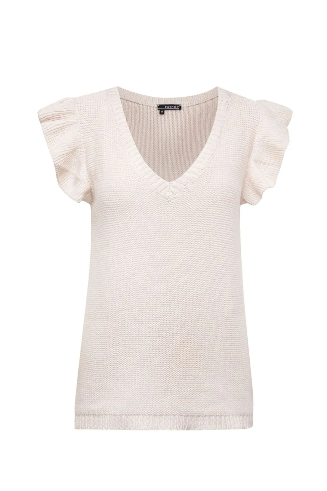 Zandkleurige Gebreide Trui